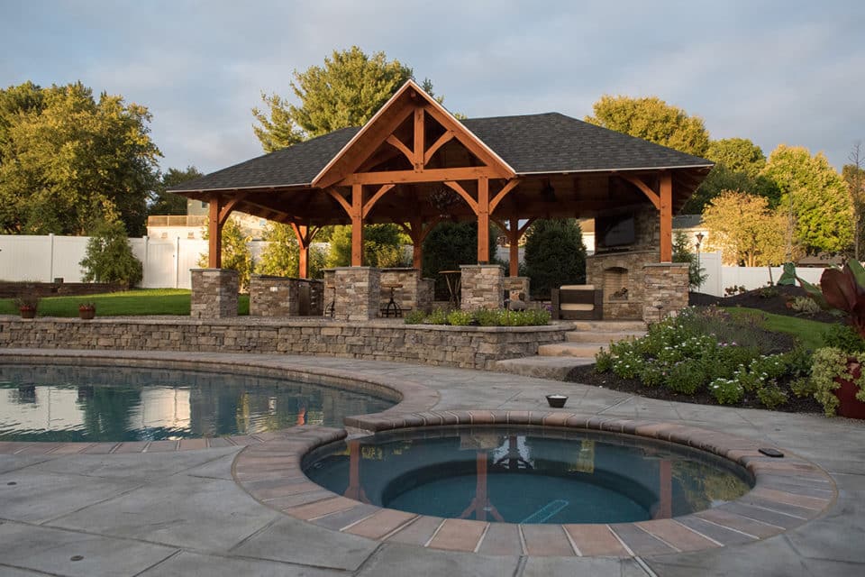 Hot tub for relaxing.