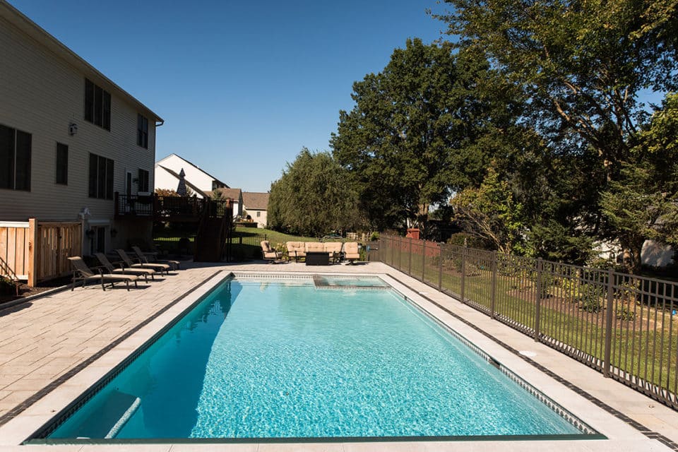 In ground swimming pool.