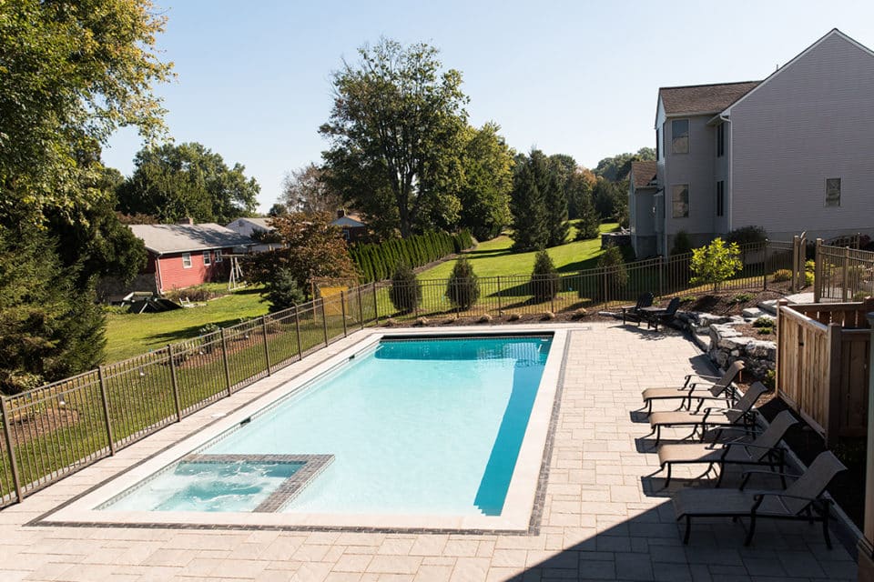 In ground swimming pool.