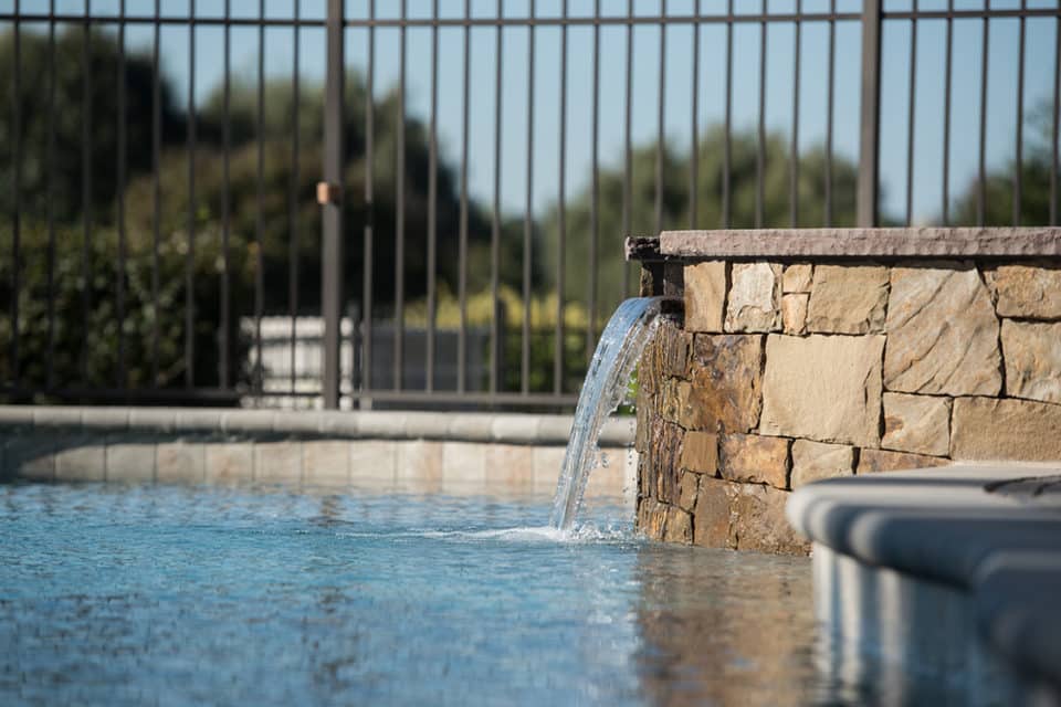 In ground swimming pool.