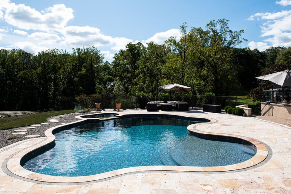 In ground swimming pool.