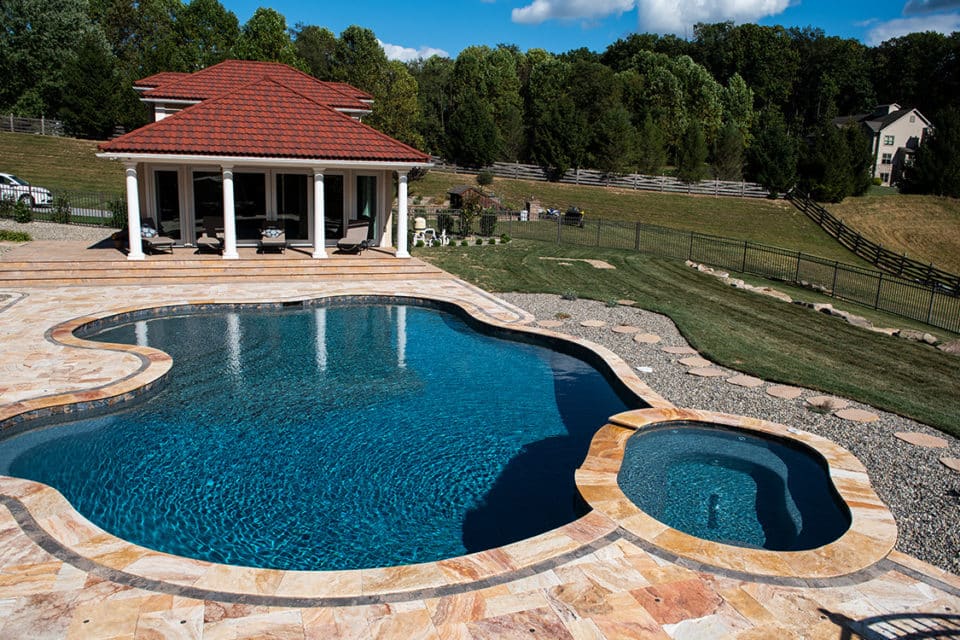 In ground swimming pool.