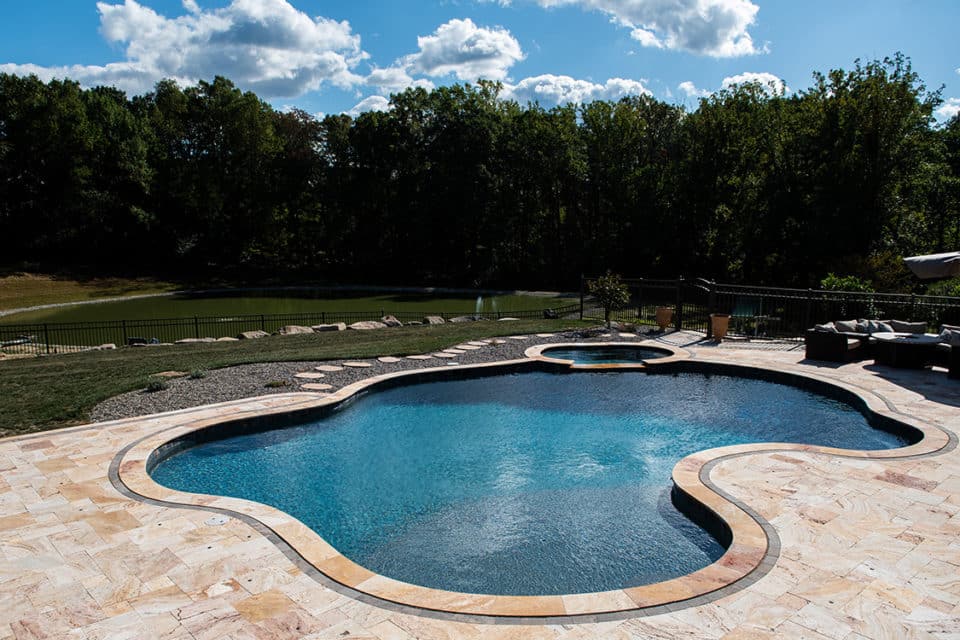 In ground swimming pool.