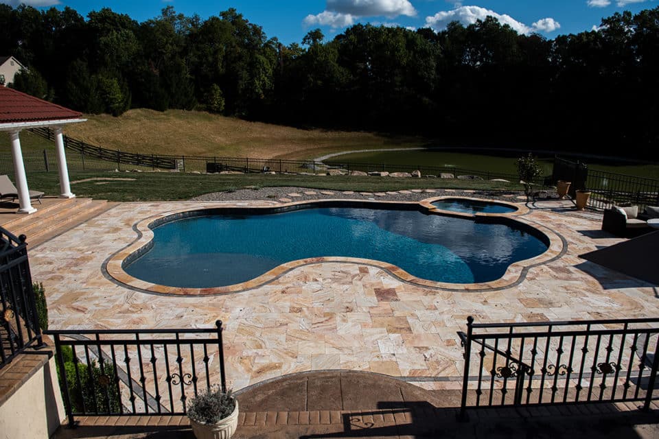 In ground swimming pool.