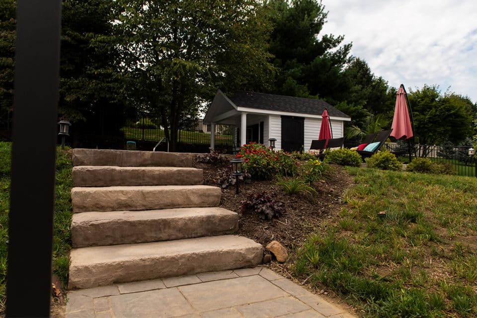 Stone steps.