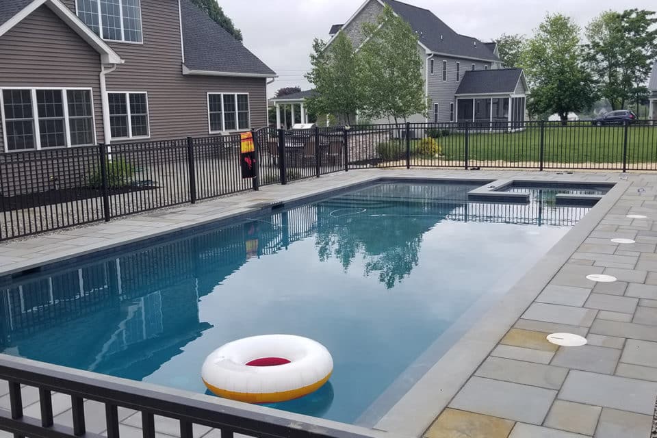 In ground swimming pool.