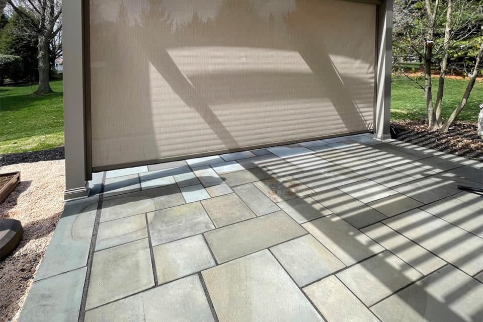 A vinyl pergola.